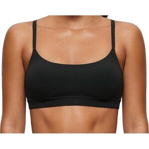 CRZ YOGA Butterluxe Womens Adjustable Spaghetti Thin Strap Sports Bra - Small